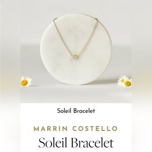 NWT New Marrin Costello Soleil Gold Over Sterling/Topaz Stone Bracelet $150 MSRP